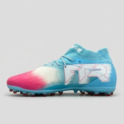 puma future 8 ultimate mg re charge azul/rosa.